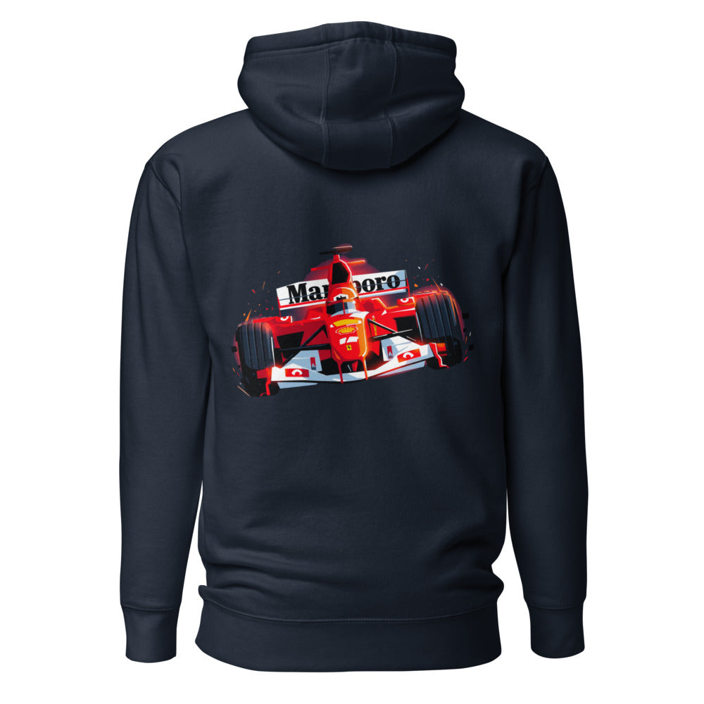 Hoodie Ferrari F1 Car Red Glow Sparks - Espalda