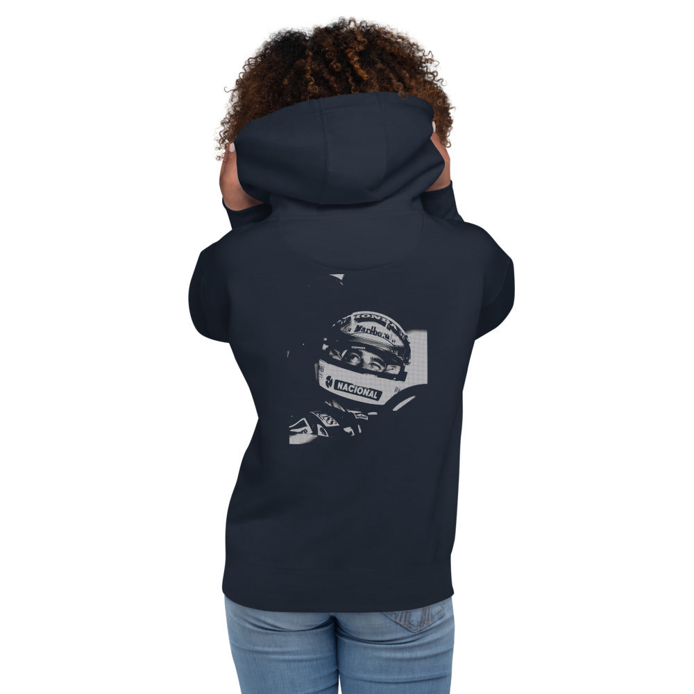 Hoodie La Mirada - Modelo femenina espalda