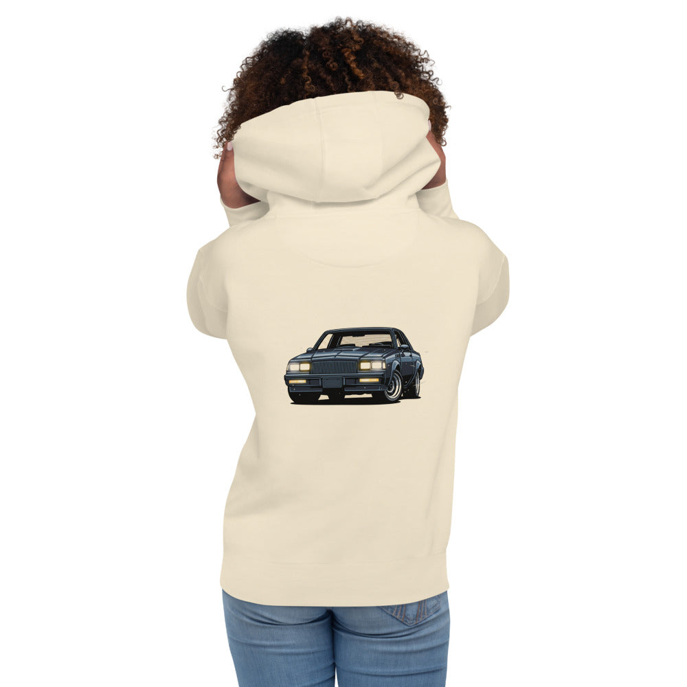Hoodie Buick Grand National Glowing Headlights - Modelo femenina espalda