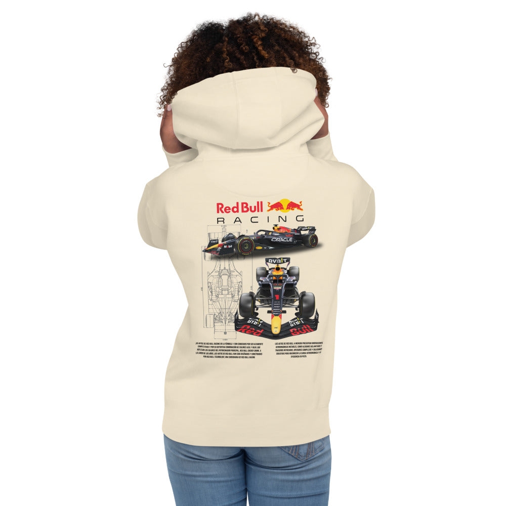 Hoodie Red Bull Racing - Modelo femenina espalda
