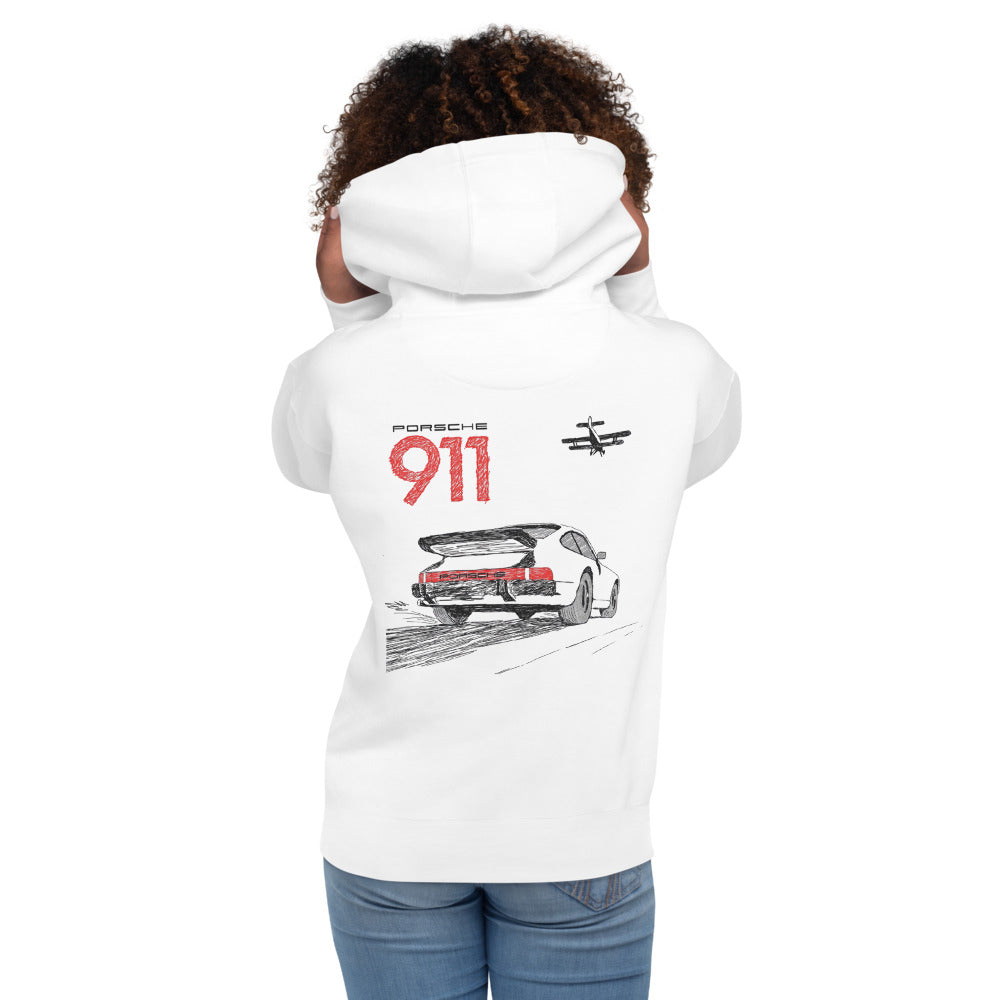Hoodie 911 Porsche - Modelo femenina espalda