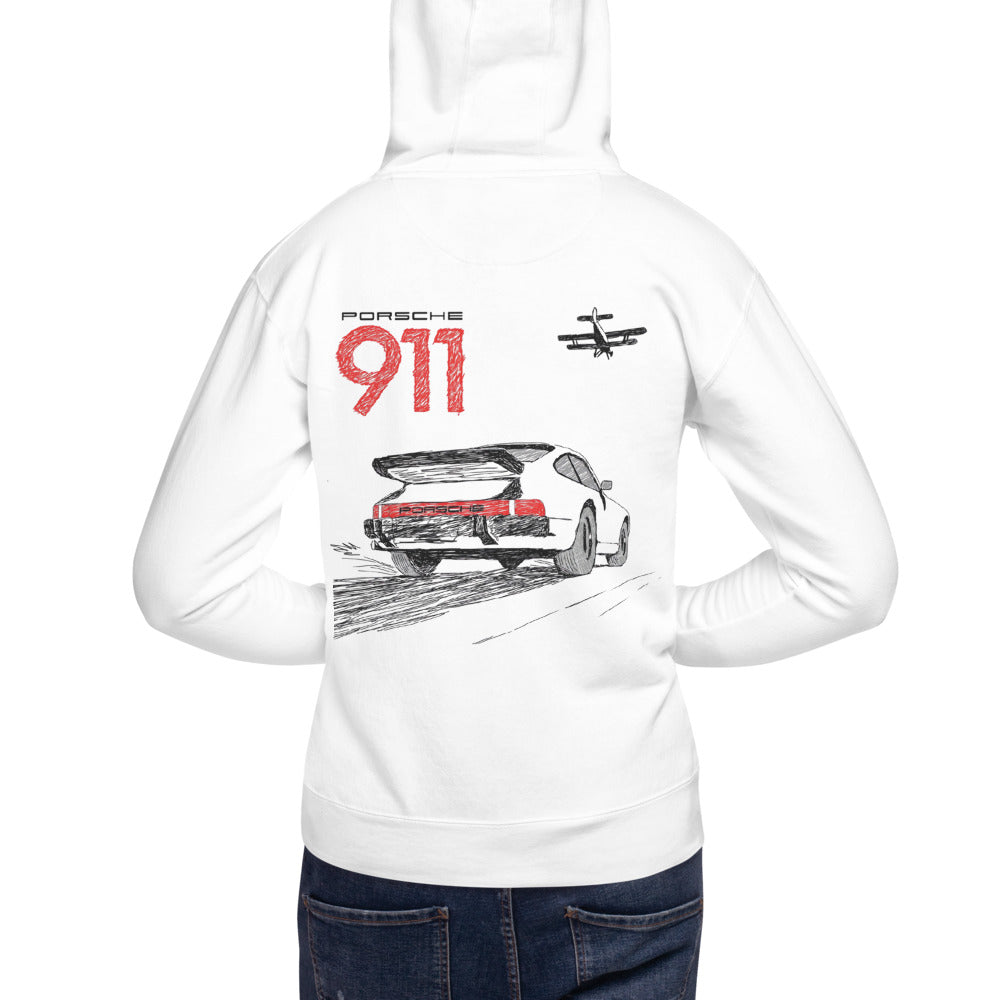 Hoodie 911 Porsche - Modelo masculino espalda