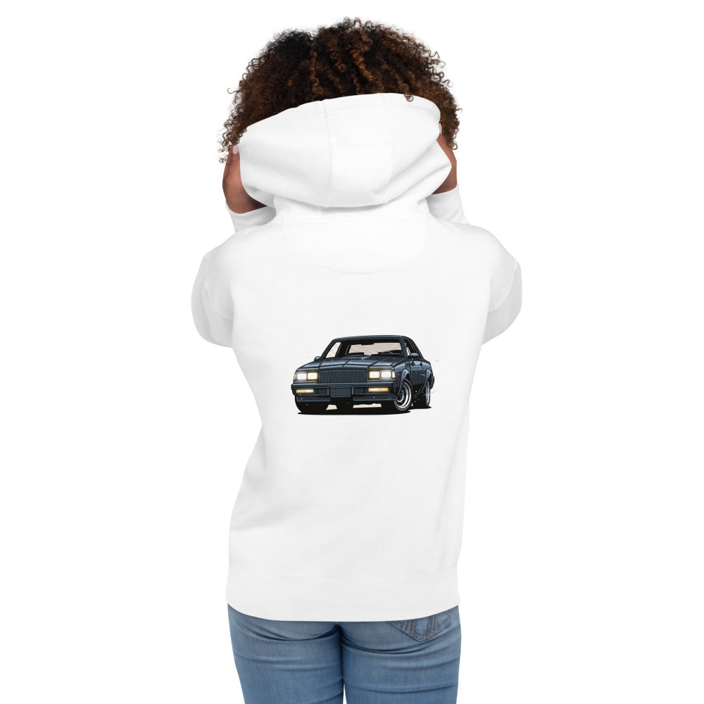 Hoodie Buick Grand National Glowing Headlights - Modelo femenina espalda