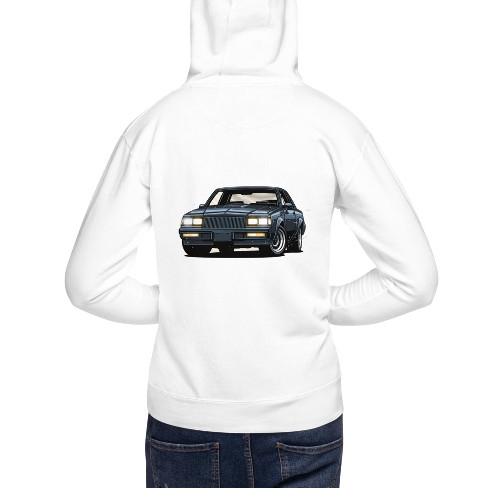 Hoodie Buick Grand National Glowing Headlights - Modelo masculino espalda