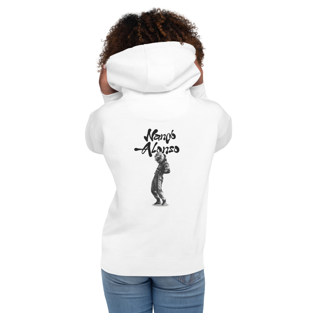 Hoodie Nando Alonzo - Modelo femenina espalda