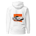Hoodie Porsche 911 GT1 White Orange Sparks - Espalda