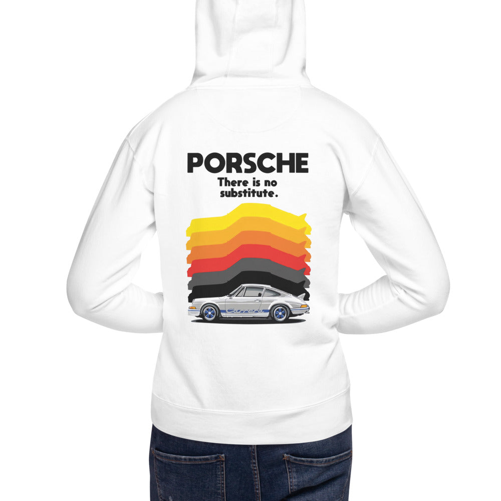 Hoodie Porsche No substitute - Modelo masculino espalda
