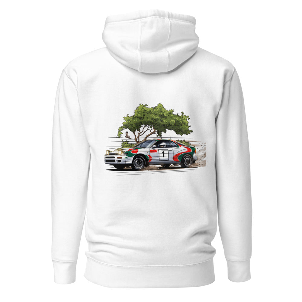 Hoodie Rally Car Number 1 Dirt Drift - Espalda