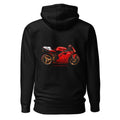 Hoodie Ducati Red Superbike Gold Wheels - Espalda