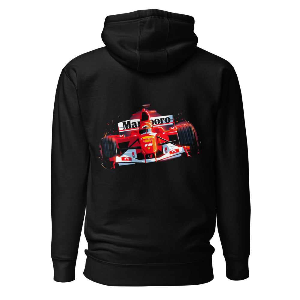 Hoodie Ferrari F1 Car Red Glow Sparks - Espalda