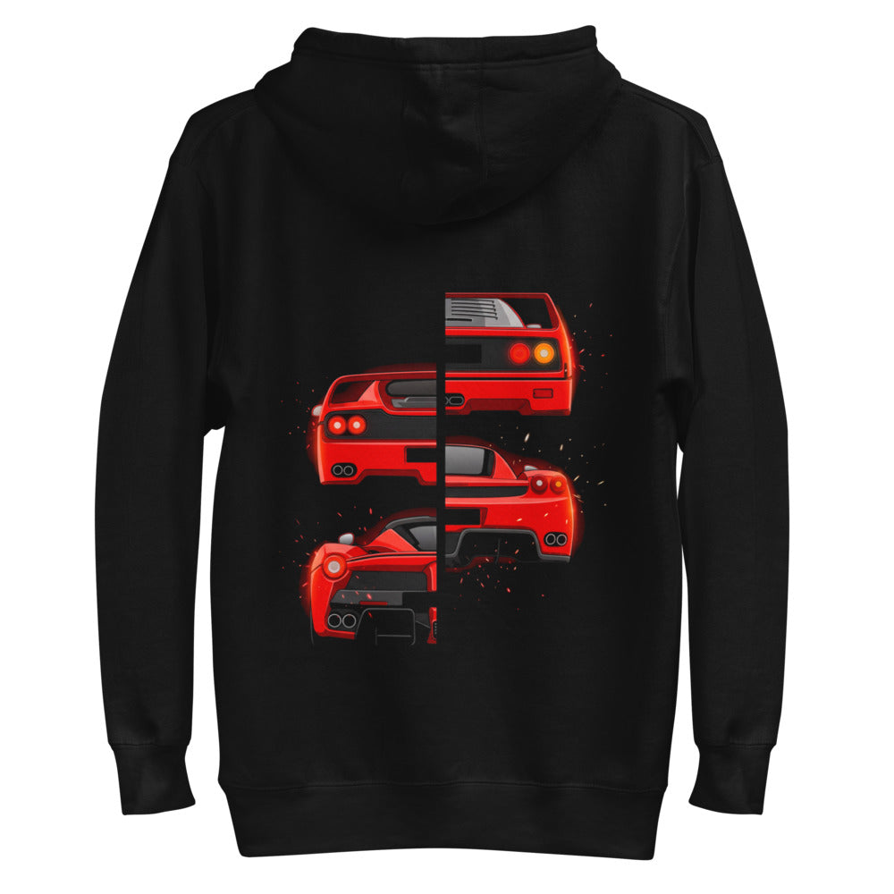 Hoodie Ferrari F40 F50 Enzo LaFerrari Rear Split - Plano espalda