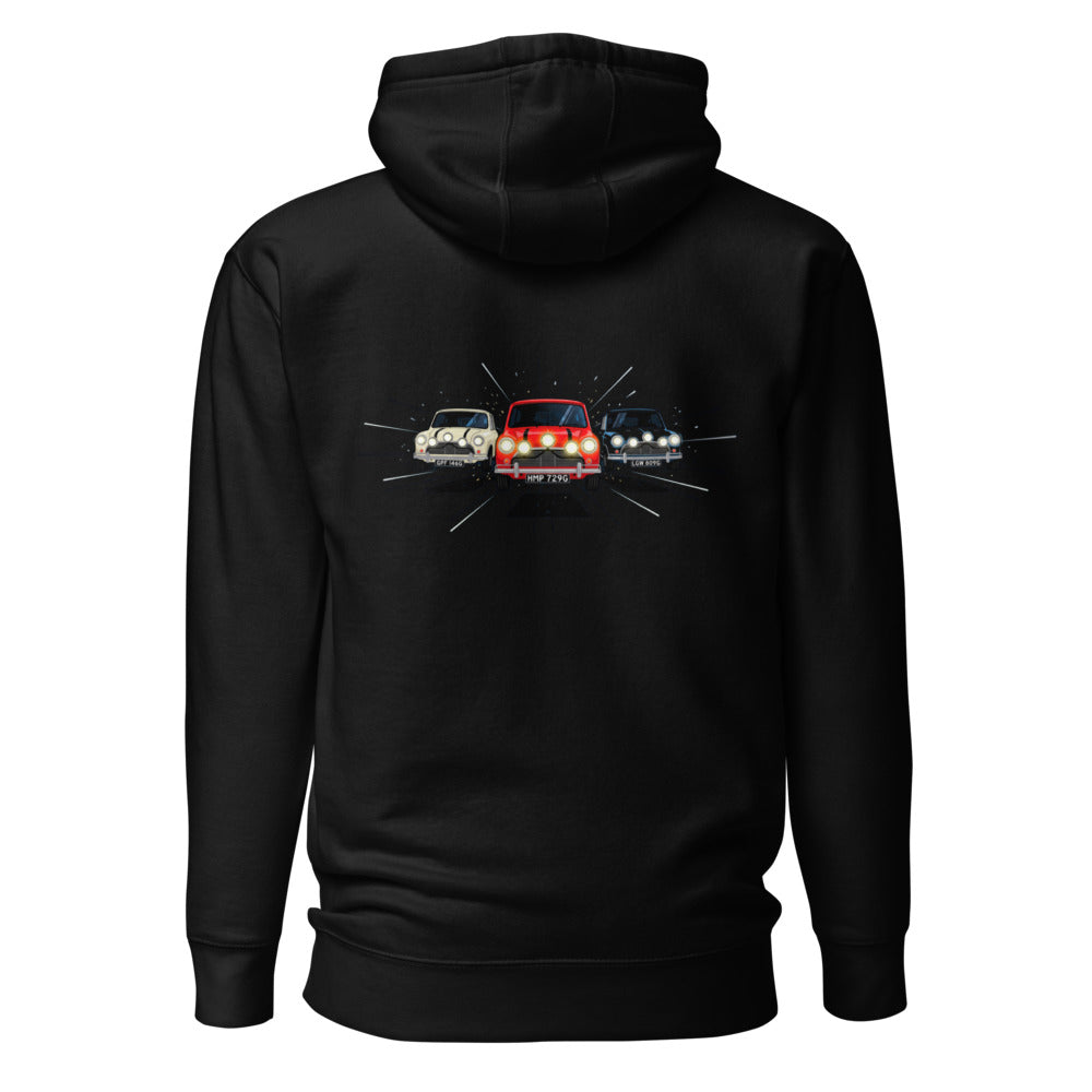 Hoodie Italian Job Mini Cooper Trio - Espalda