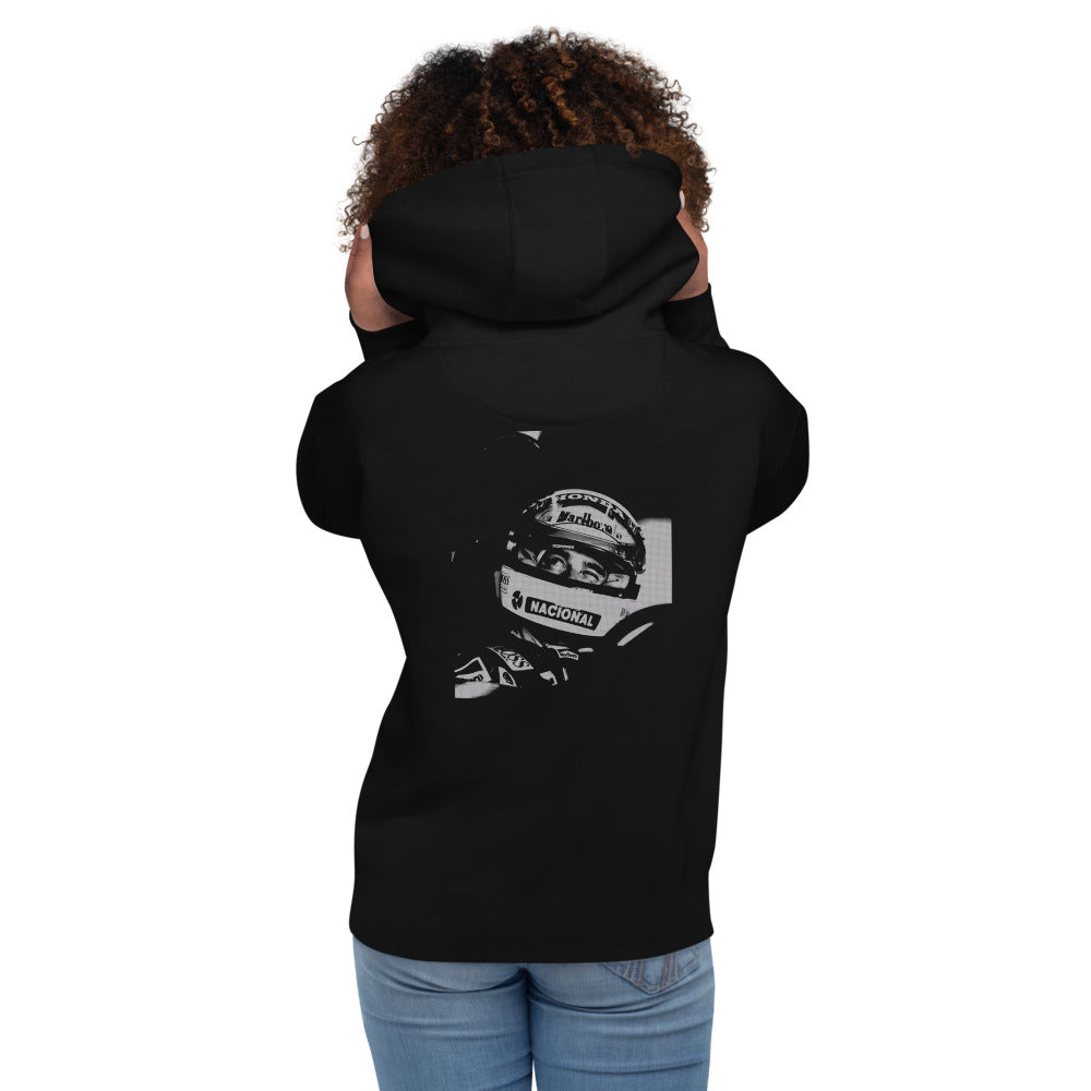 Hoodie La Mirada - Modelo femenina espalda