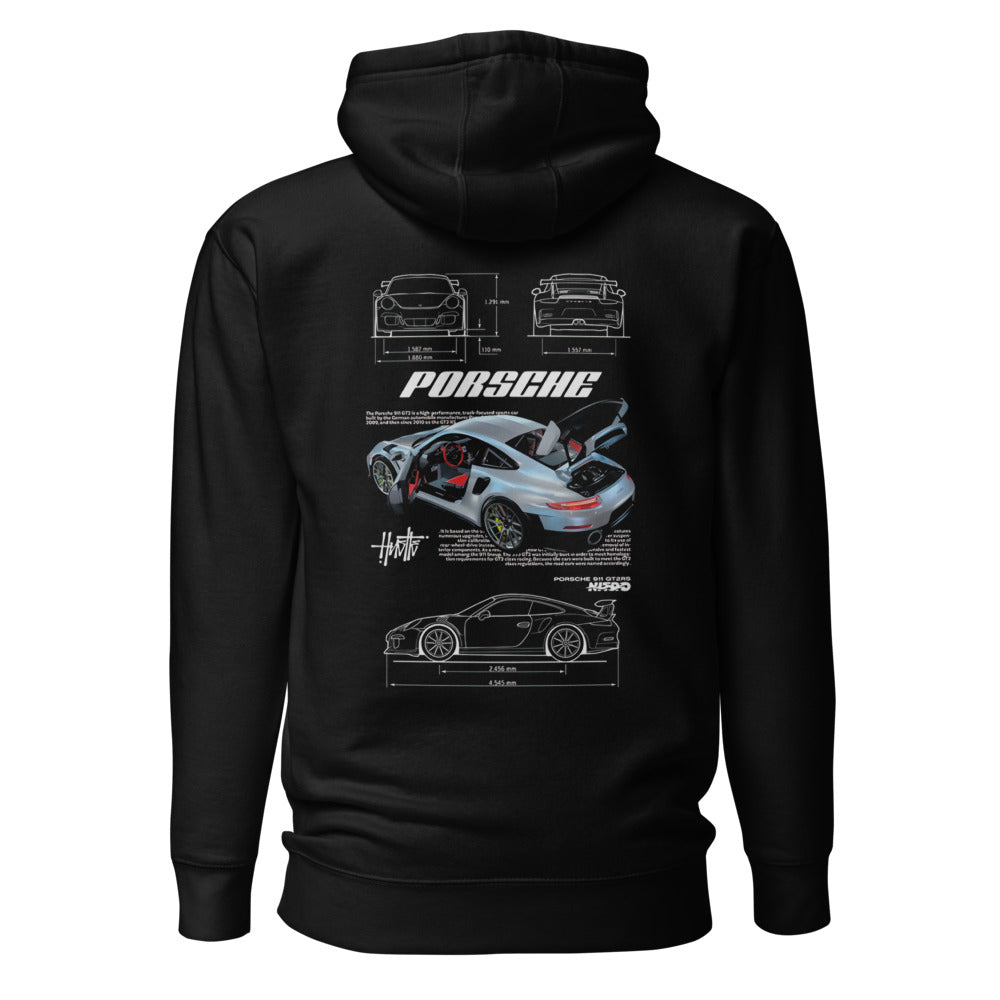 Hoodie Porsche Anatomy - Espalda