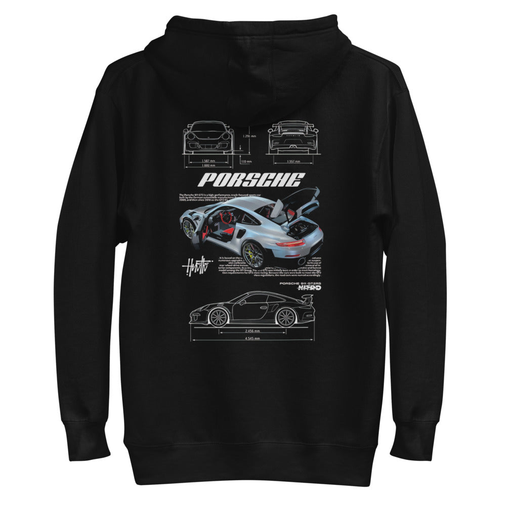 Hoodie Porsche Anatomy - Plano espalda