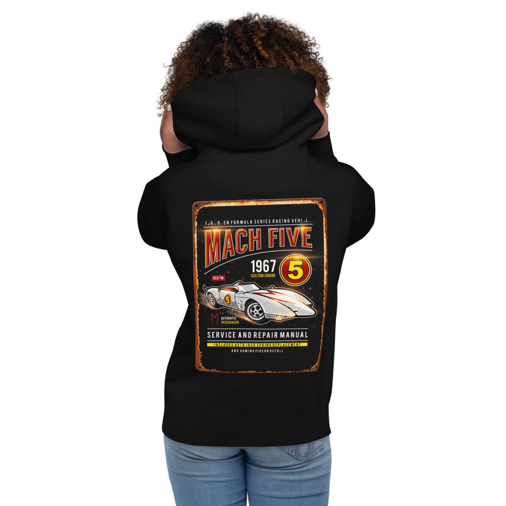 Hoodie Speed Racer Mach Five Service Manual - Modelo femenina espalda