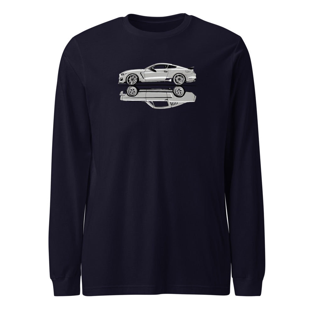 Manga Larga Black ford mustang - Frente