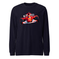 Manga Larga Ferrari F1 Car Red Glow Sparks - Frente