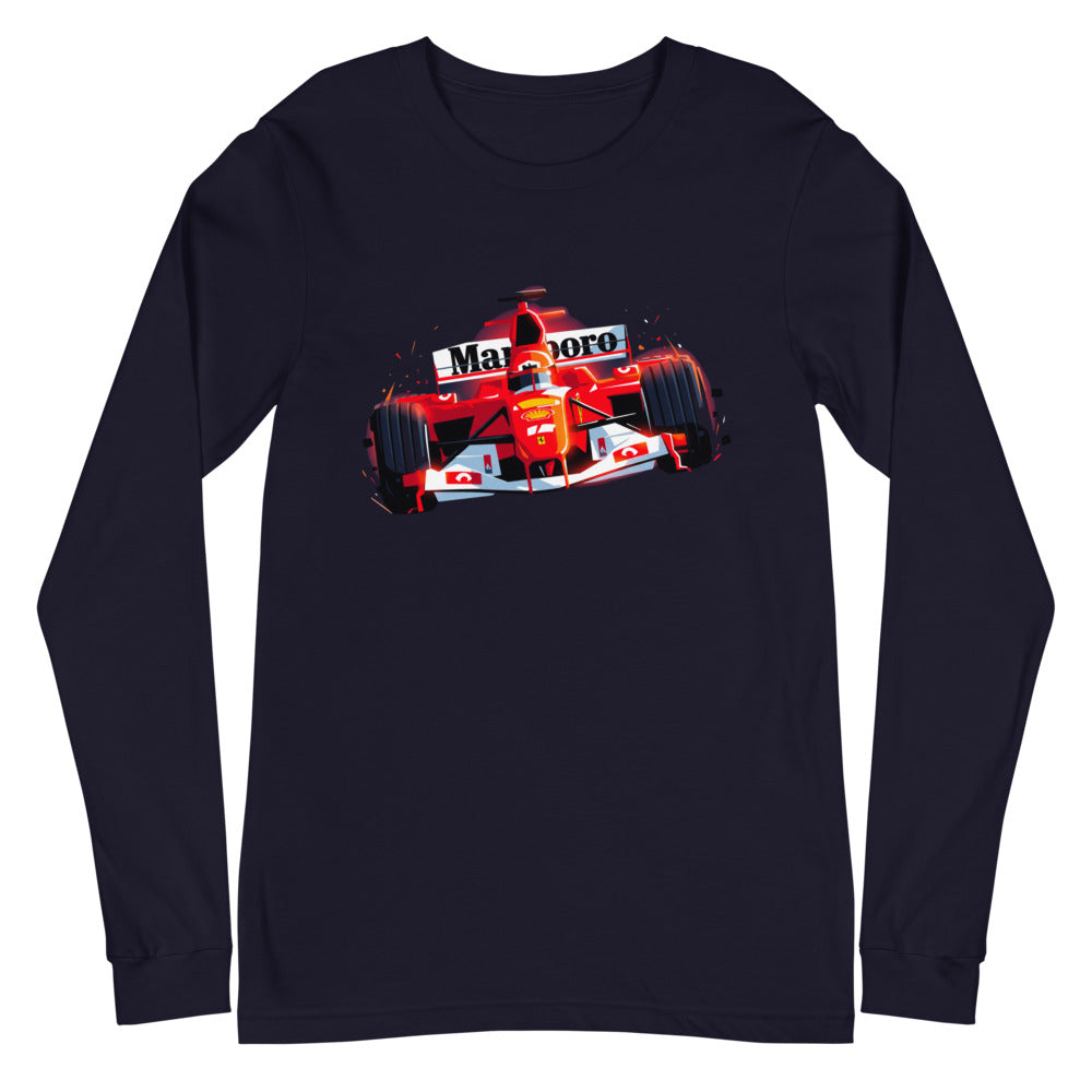 Manga Larga Ferrari F1 Car Red Glow Sparks - Plano