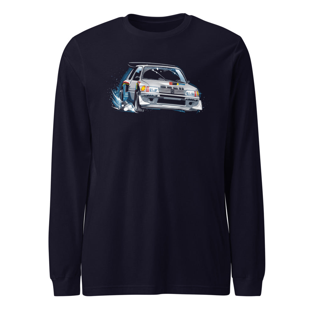 Manga Larga Peugeot 205 Turbo 16 Rally Snow Drift - Frente
