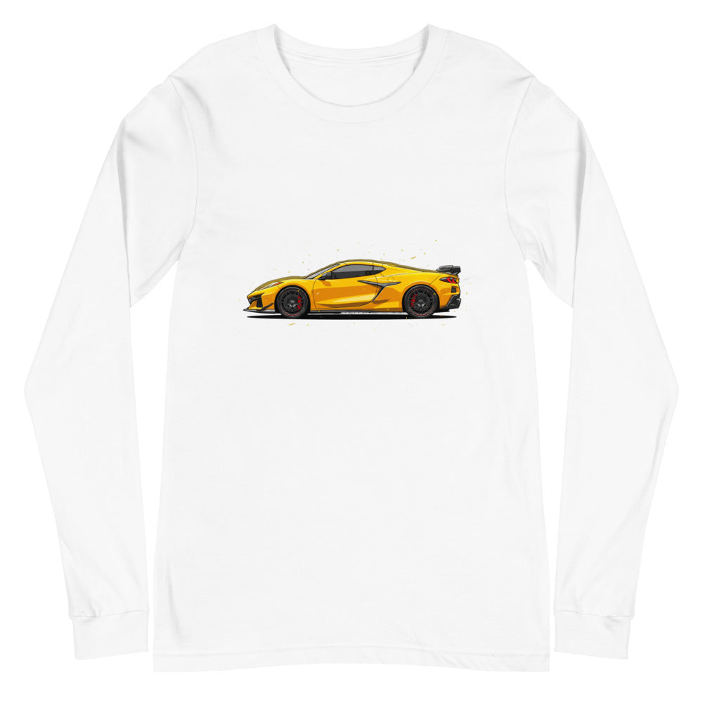 Manga Larga Corvette C8 Yellow Red Calipers - Plano