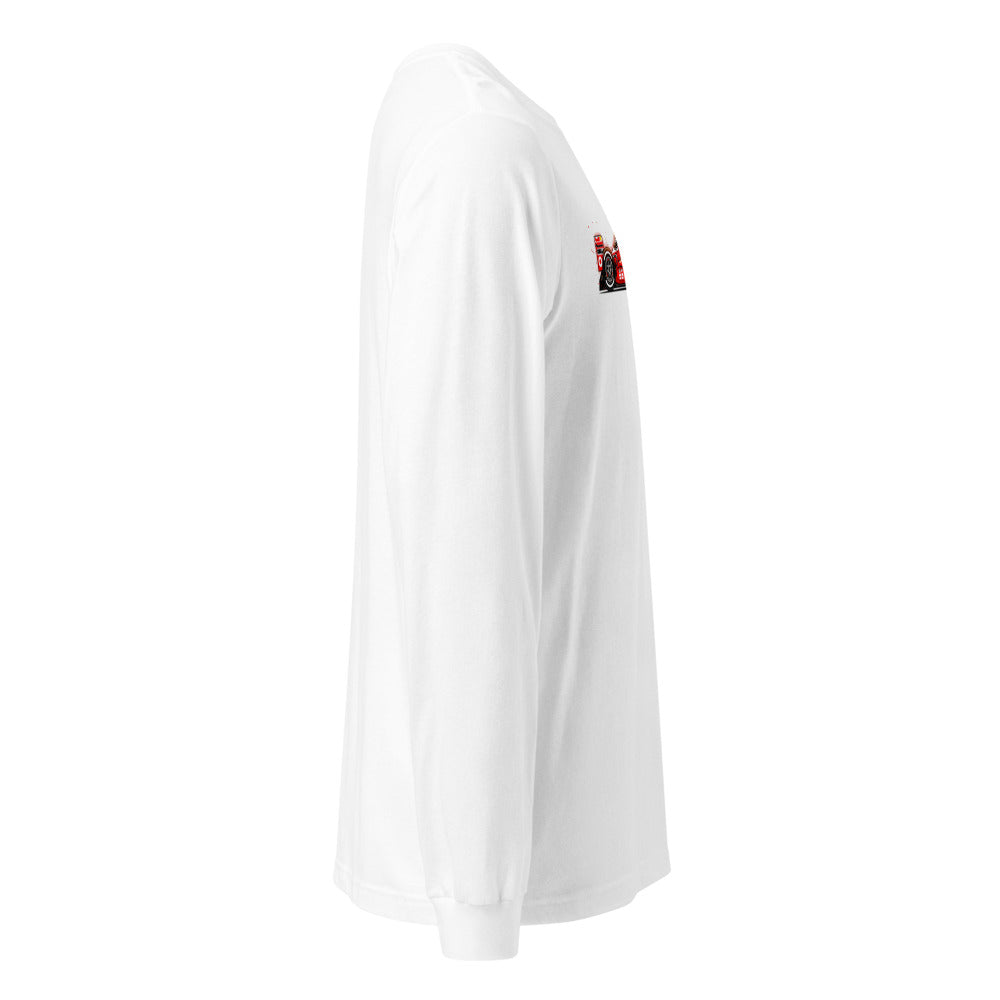 Manga Larga Ferrari F1 Red Race Car Side Profile - Lateral fantasma