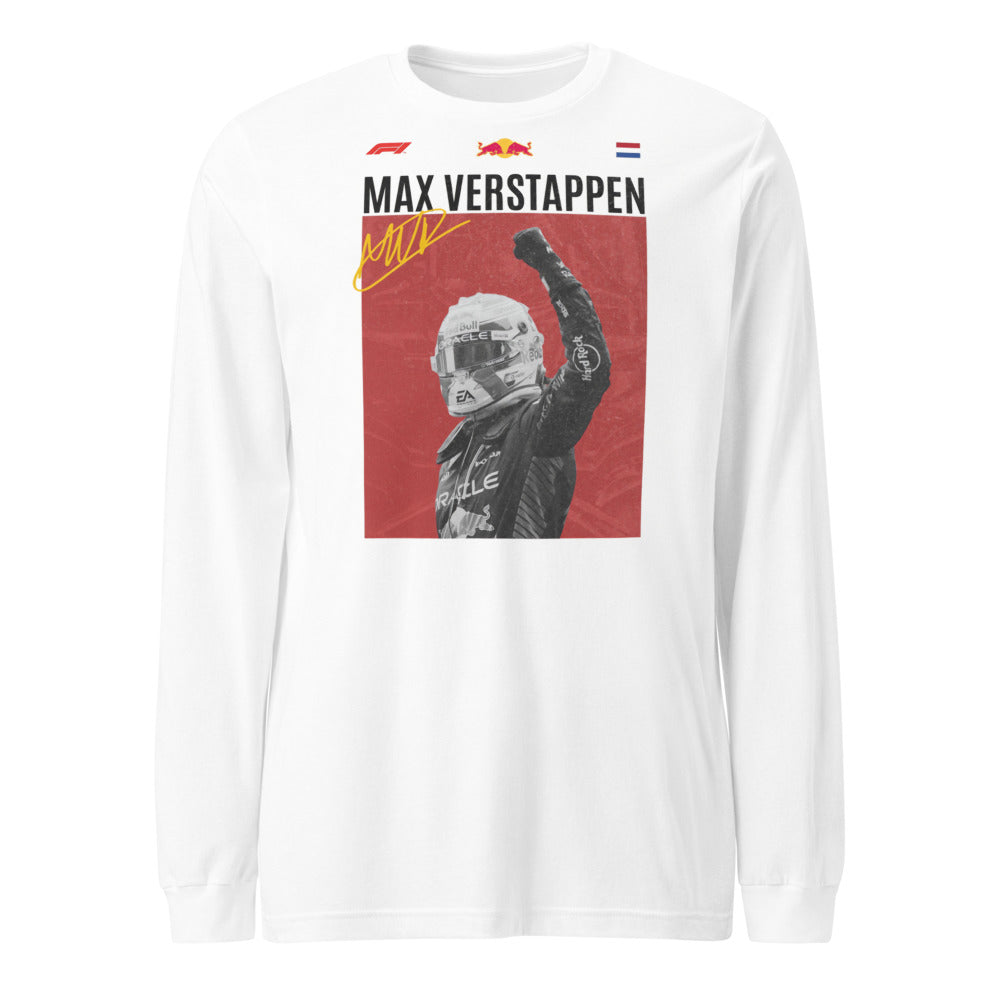 Manga Larga Max Verstappen Champion - Frente