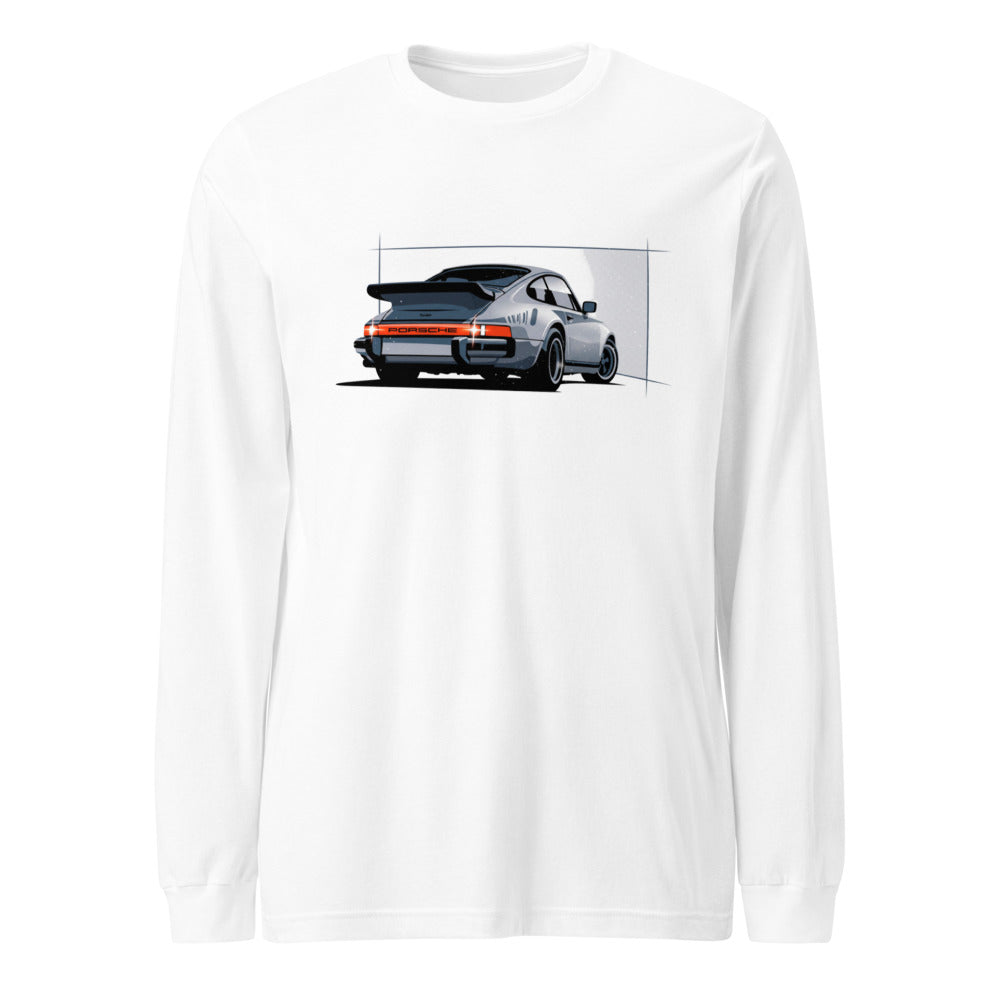 Manga Larga Porsche 911 Turbo Silver Rear View - Frente