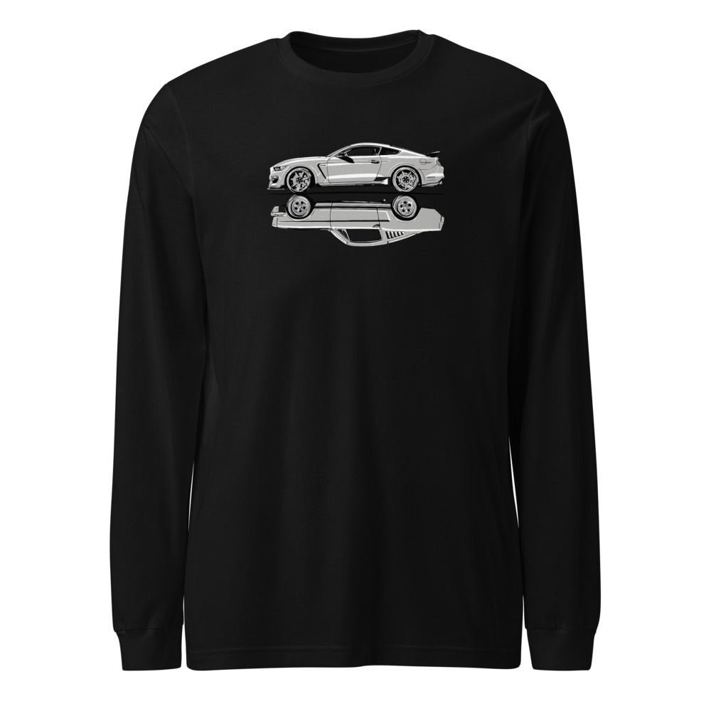 Manga Larga Black ford mustang - Frente