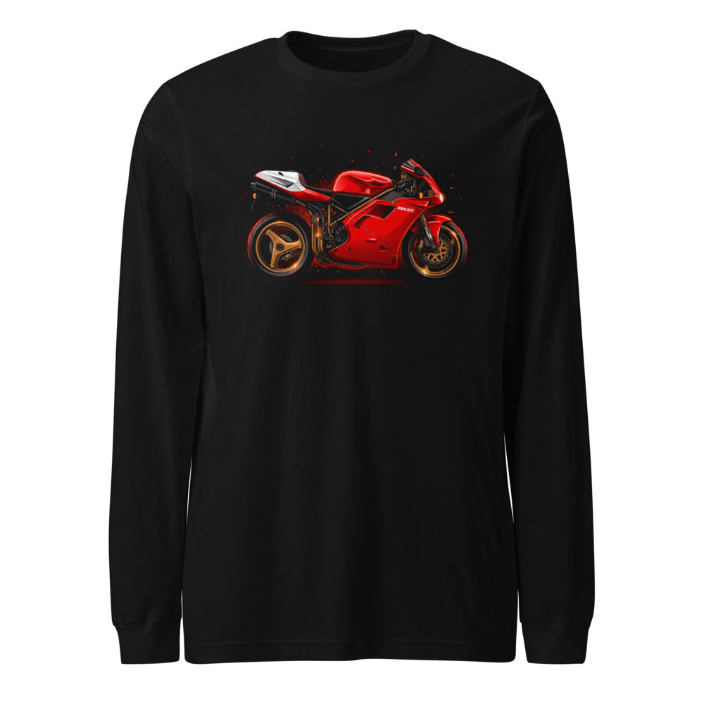 Manga Larga Ducati Red Superbike Gold Wheels - Frente