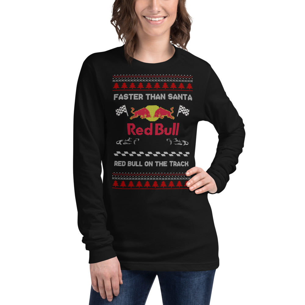 Manga Larga Faster than Santa - Modelo femenina
