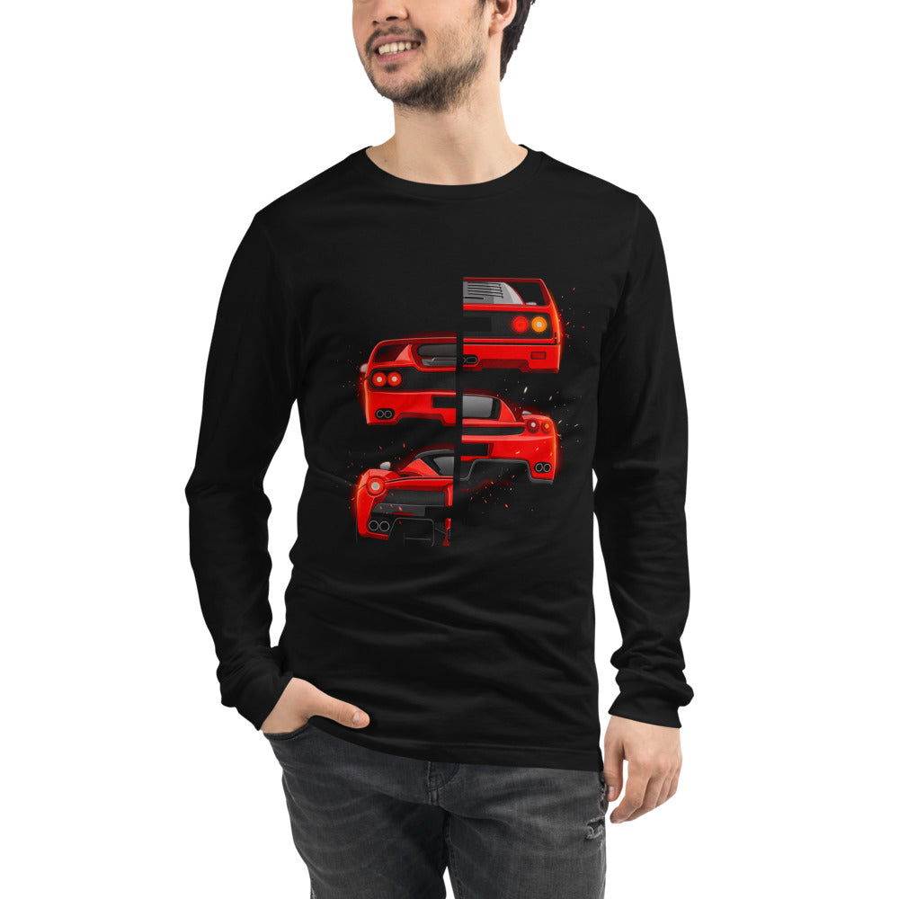 Manga Larga Ferrari F40 F50 Enzo LaFerrari Rear Split - Modelo masculino