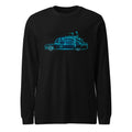 Manga Larga Ghostbusters Ecto-1 Neon Cyan Outline - Frente