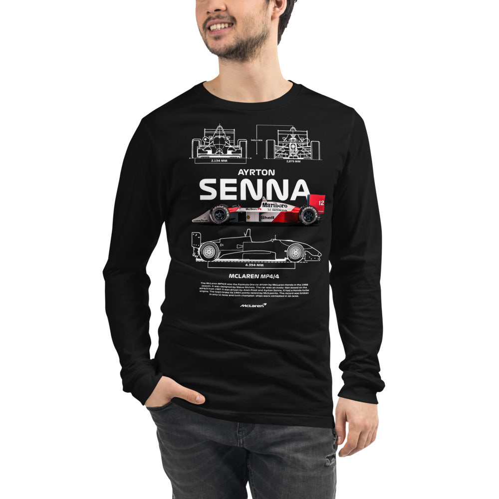 Manga Larga McLaren MP4/4 - Modelo masculino
