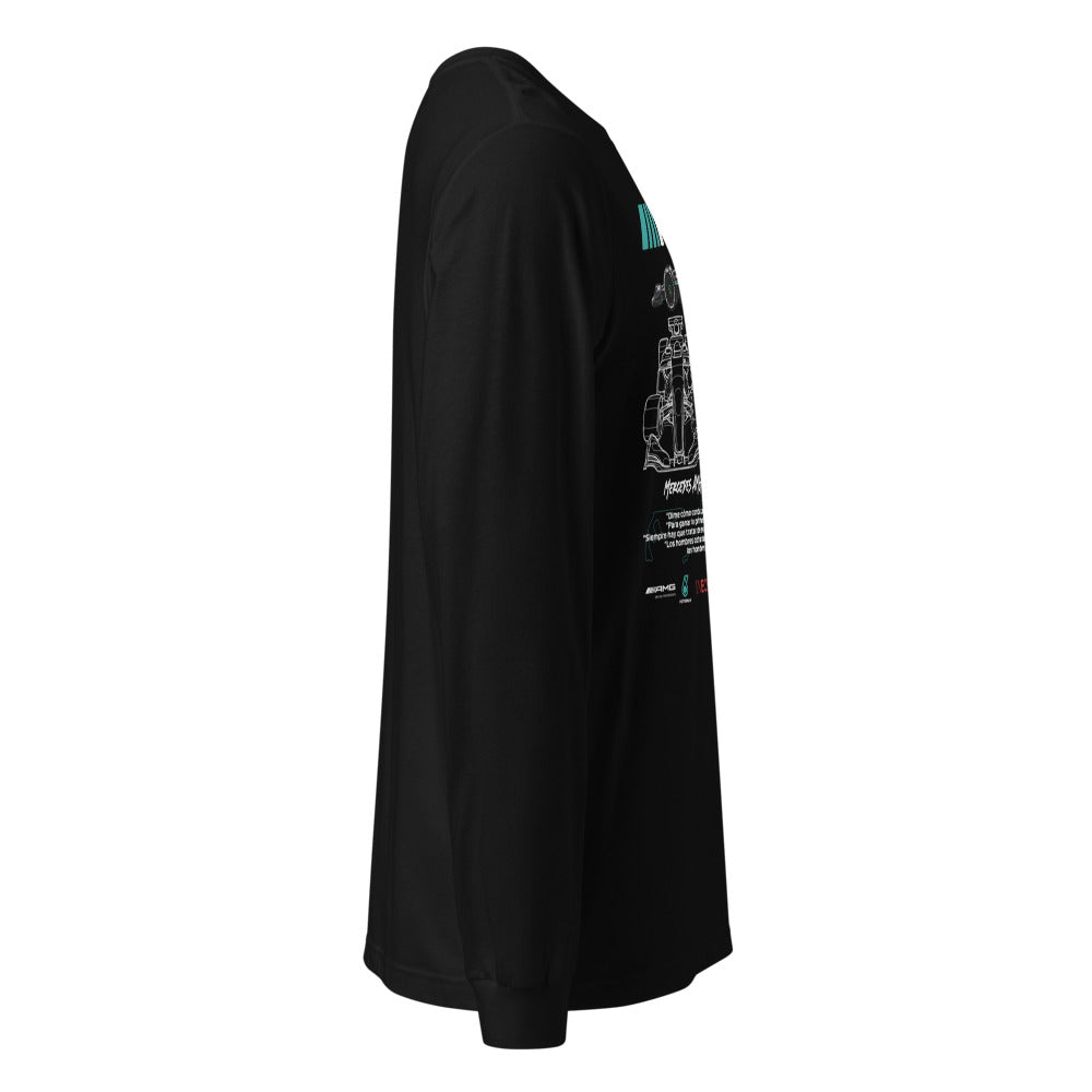 Manga Larga Petronas AMG - Lateral fantasma