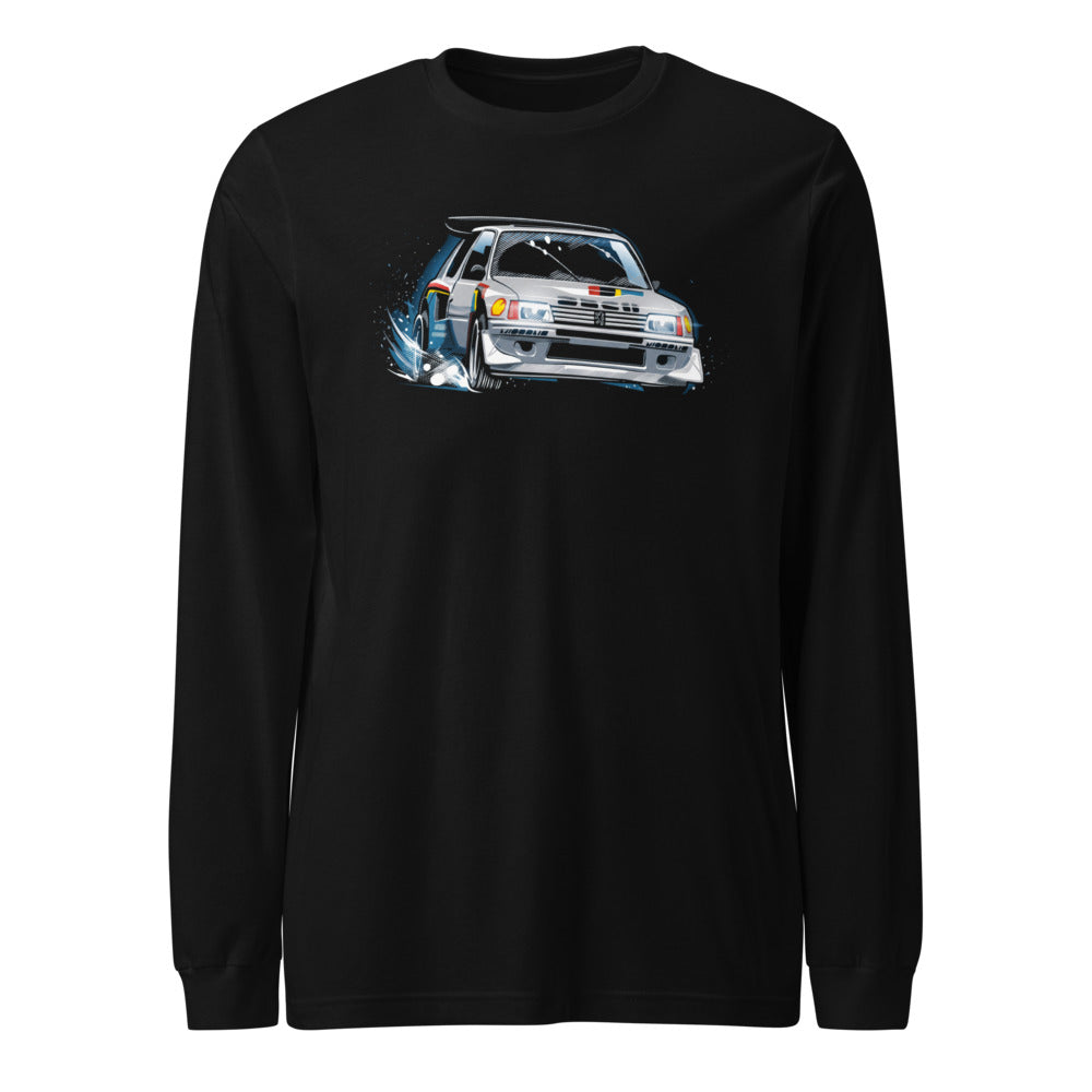 Manga Larga Peugeot 205 Turbo 16 Rally Snow Drift - Frente