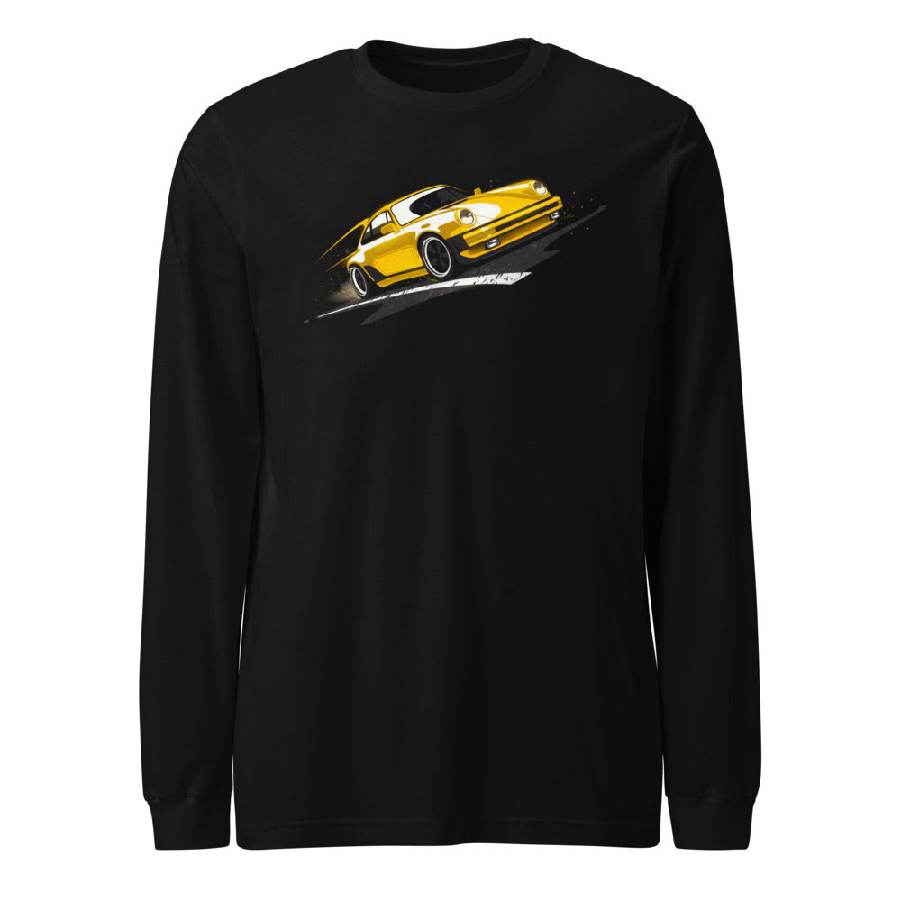 Manga Larga Porsche 911 Yellow Classic Road Streak - Frente
