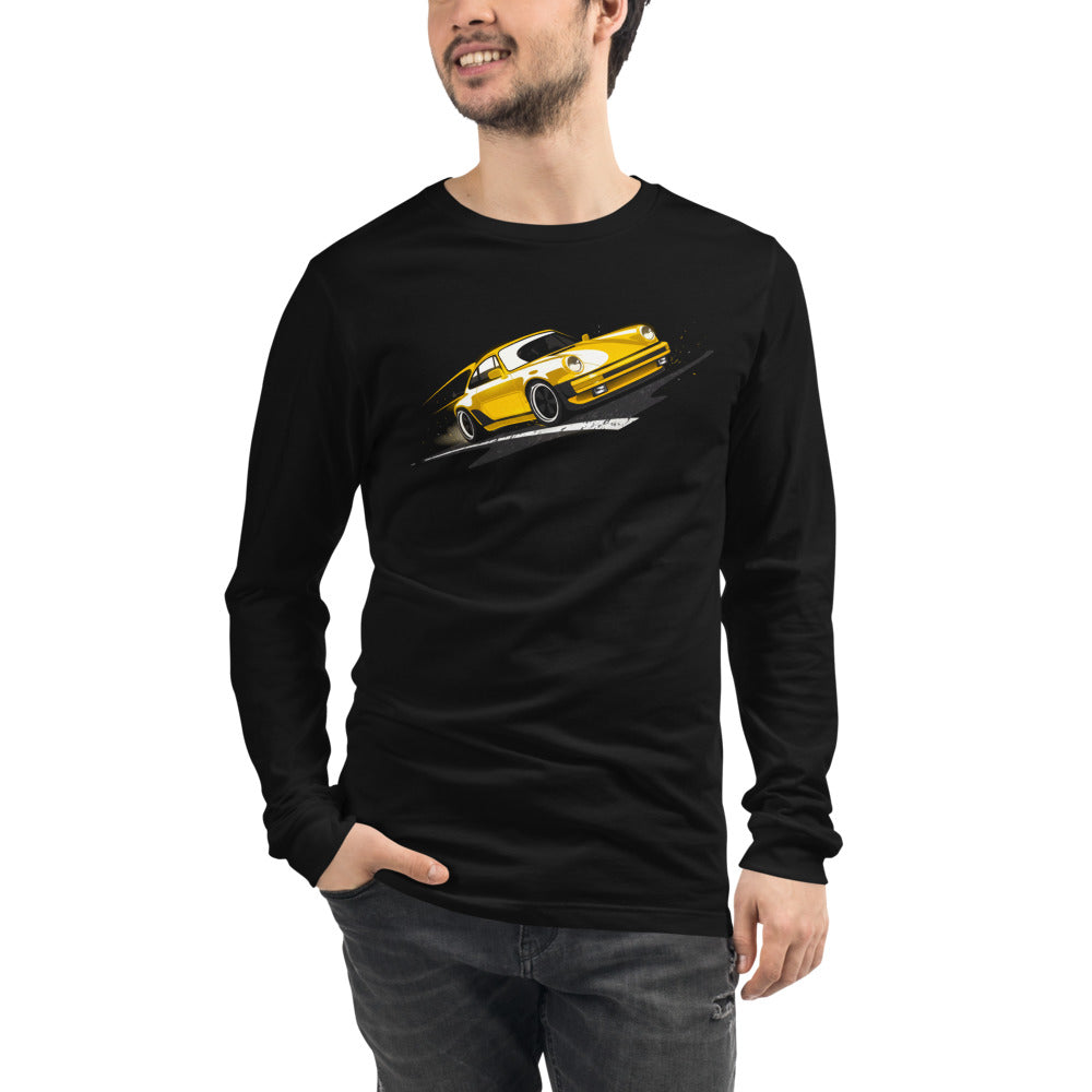 Manga Larga Porsche 911 Yellow Classic Road Streak - Modelo masculino