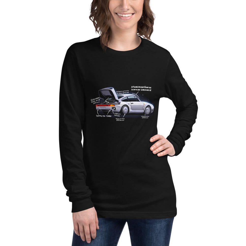 Manga Larga Porsche 959 Doppelter Turbo - Modelo femenina