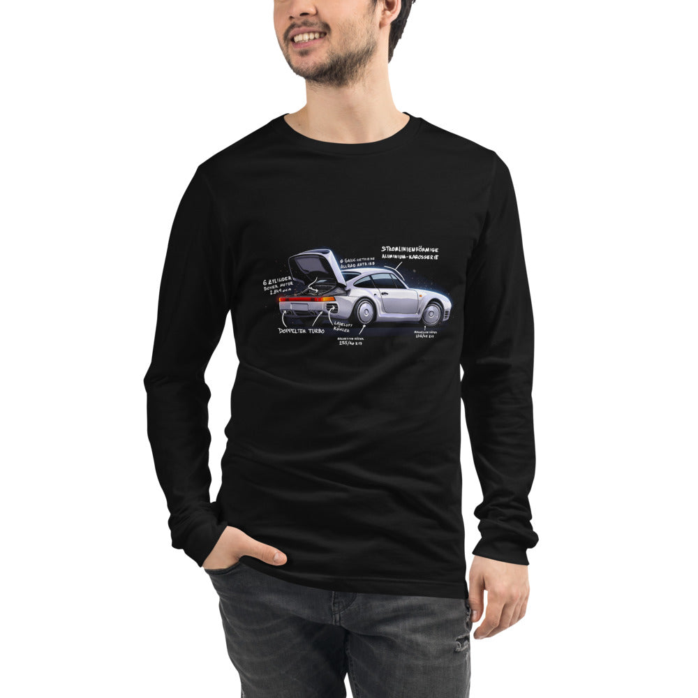 Manga Larga Porsche 959 Doppelter Turbo - Modelo masculino