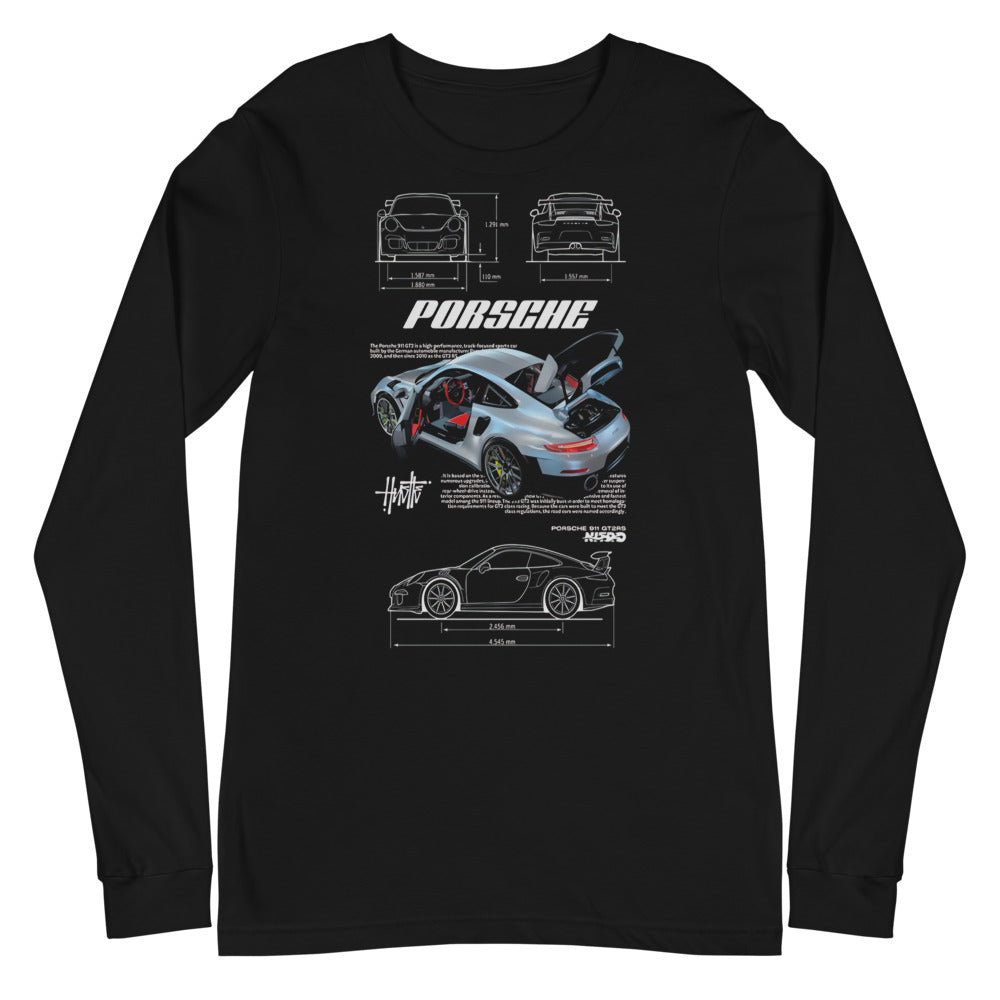 Manga Larga Porsche Anatomy - Plano
