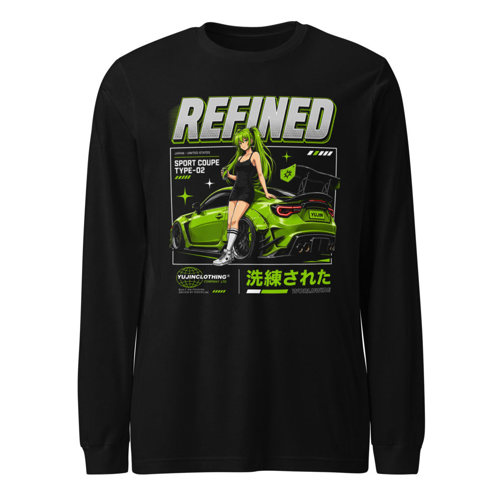 Manga Larga Refined Green Widebody Coupe Anime Girl - Frente