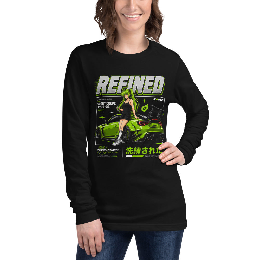 Manga Larga Refined Green Widebody Coupe Anime Girl - Modelo femenina