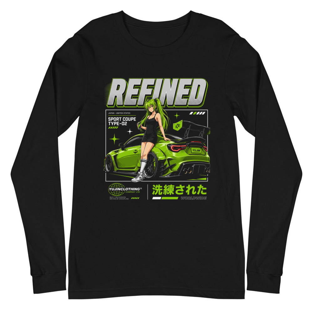 Manga Larga Refined Green Widebody Coupe Anime Girl - Plano