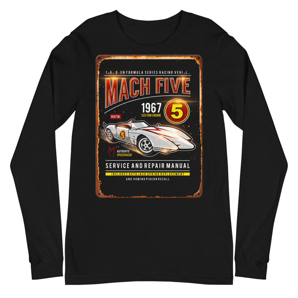 Manga Larga Speed Racer Mach Five Service Manual - Plano