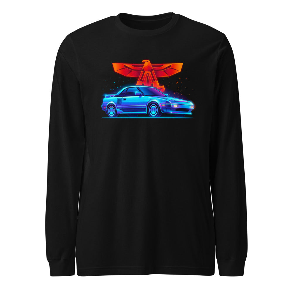 Manga Larga Toyota MR2 Synthwave Neon Eagle - Frente