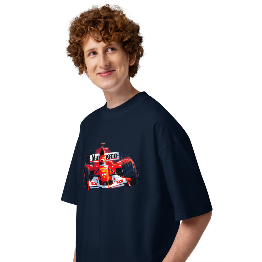 Oversize Ferrari F1 Car Red Glow Sparks - Modelo masculino lateral