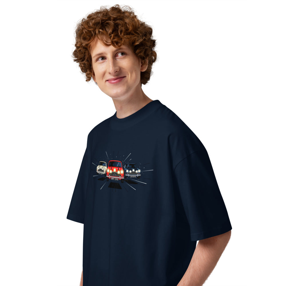 Oversize Italian Job Mini Cooper Trio - Modelo masculino lateral