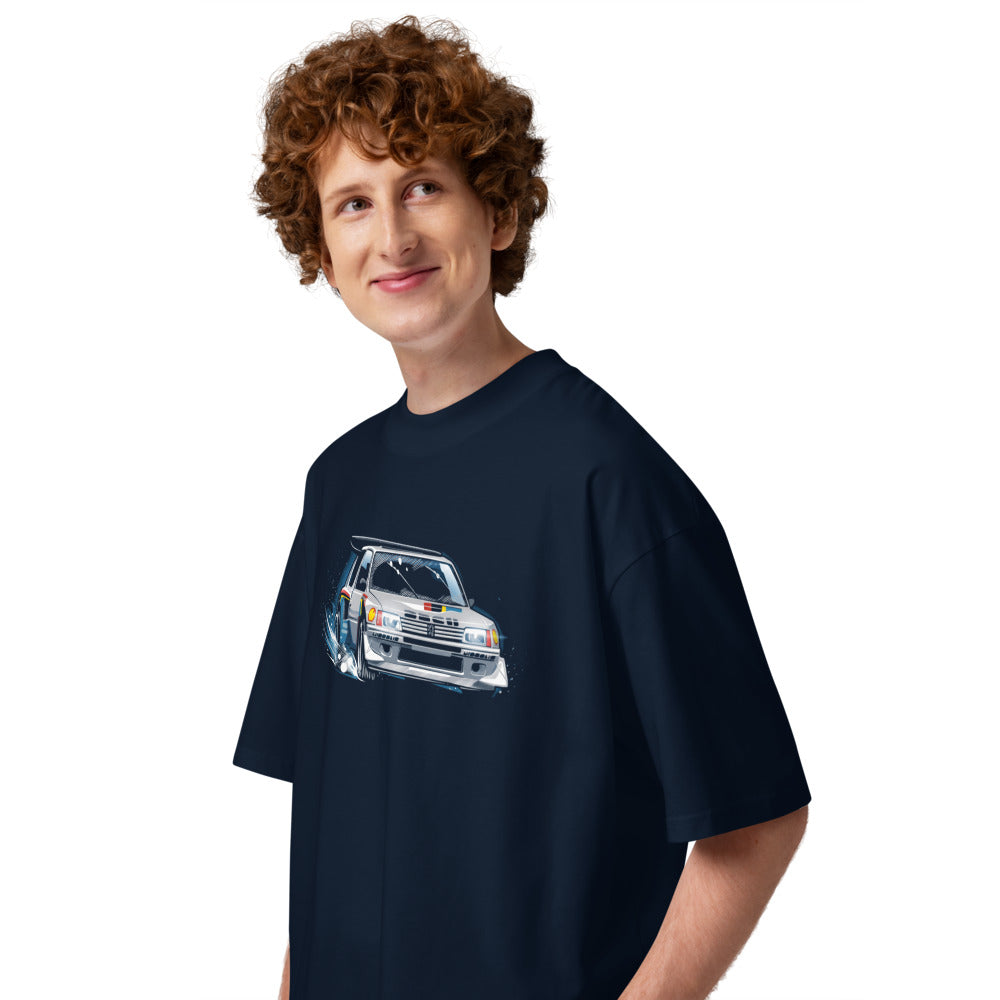 Oversize Peugeot 205 Turbo 16 Rally Snow Drift - Modelo masculino lateral