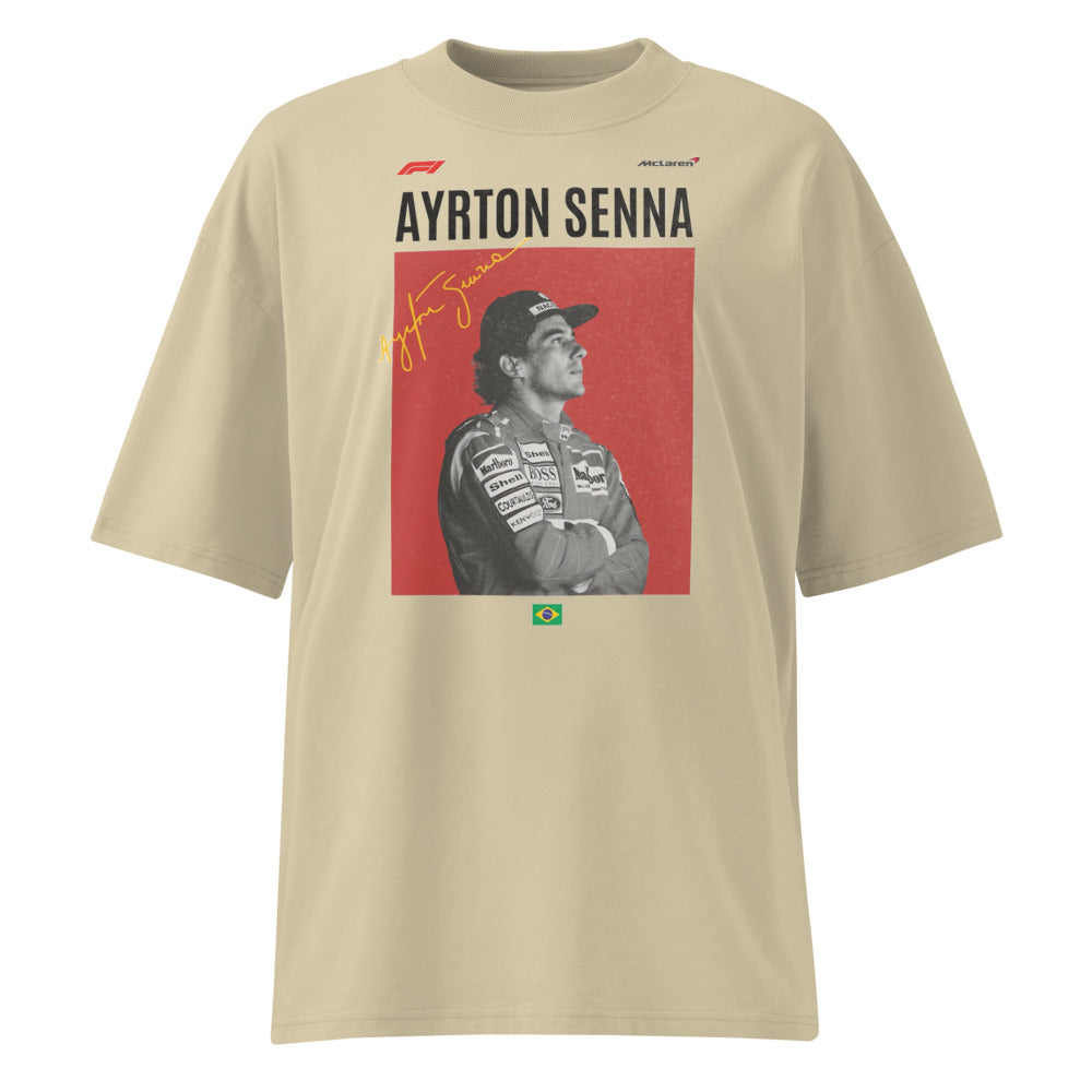 Oversize Ayrton Senna Champion - Frente fantasma